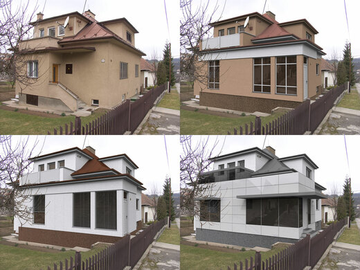 Fotozákres variantních vizualizací rodinného domu